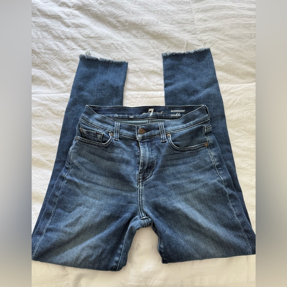7 For All Mankind Dark Wash Ankle Jeans